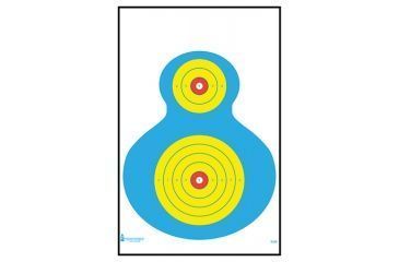 Image of Law Enforcement Targets High Visibility Fluorescent Silhouette Target, Pack of 100, 19x25, PR-WB1