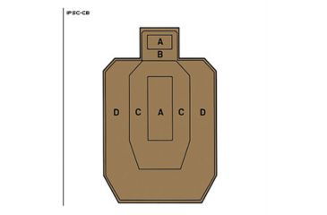 Image of Law Enforcement Targets IPSC Cardboard Target 18x30 Inch Brown/White 100 Per Case