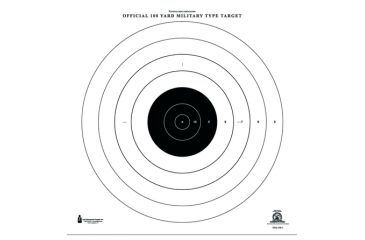 Image of Law Enforcement Targets NRA-SR-1 100 Yard Rapid Fire Military Target 21x21 Inch Black/White 100 Per Case