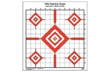 Image of Law Enforcement Targets SI-13 Rifle Sighting Target 14x15 Inch Red/Black 100 Per Case