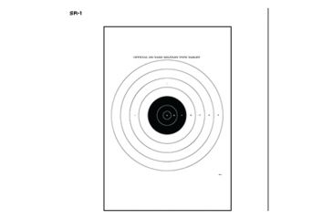 Image of Law Enforcement Targets SR-1 100 Yard Military Target 21x21 Inch Black 100 Per Case