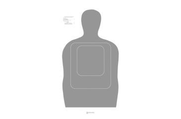 Image of Law Enforcement Targets TQ-15 Standard Silhouette 25 Yard Qualification Target Gray 100 Per Case