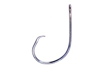 Image of Lazer Sharp Circle Sea Hook,Barbless,Offset,Ringed Eye,95 Per Lip Hook Rate,NeedlepointPlatinum Black Plus,G-Pack Hooks L197BG-2/0