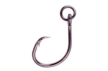 Image of Lazer Sharp Circle Sea Hook,Medium Wire,Offset,Welded Ring,Needlepoint,Platinum Black Plus,G-Pack Hooks L2020G-7/0