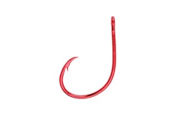 Image of Lazer Sharp Circle Sea Hook,Offset,Ringed Eye,Needlepoint,Sea Guard Red,G-Pack Hooks L8197G-2/0