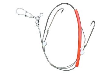 Image of Lazer Sharp Flounder Rig,Red Tubing,2 Yellow Corn Style Beads L903