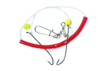 Image of Lazer Sharp Flounder Rig,Red Tubing,2 Yellow Corn Style Beads L903