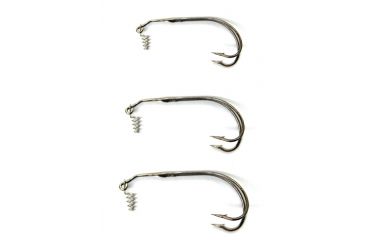 Image of Lazer Sharp Frog Hook w/ Spring,Needlepoint,Platinum Black,G-Pack Hooks L299G-5/0