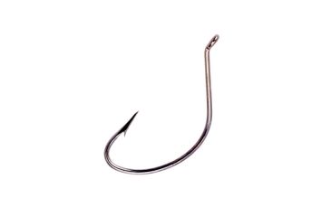 Image of Lazer Sharp Kahle Hook,Offset,Up Eye,Non-Forged,Plain Shank,Needlepoint,Nickel,U-Pack Hooks L145UK-4/0