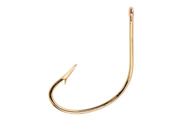 Image of Lazer Sharp ftKahle Hook,Offset,Ringed Eye,Non-Forged,Plain Shank,Needlepoint,Gold,G-Pack Hooks L142G-4/0