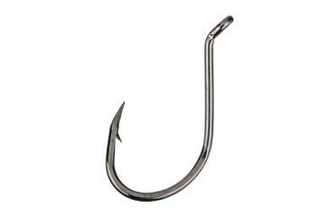 Image of Lazer Sharp Octopus Hook,Long Shank,Offset,Up Eye,Forged,Needlepoint,Platinum Black,G-Pack Hooks L2BG-6