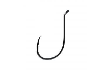 Image of Lazer Sharp Octopus Hook,Long Shank,Offset,Up Eye,Forged,Needlepoint,Platinum Black,G-Pack Hooks L2BG-8
