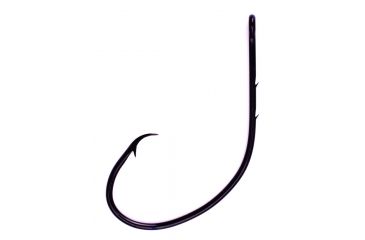 Image of Lazer Sharp Pro Baiter Circle Sea Hook,Offset,Ringed Eye,2 Slices,Light Wire,Black,G-Pack Hooks L787G-4