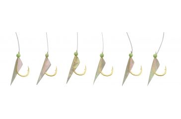 Image of Lazer Sharp Real Fish Skin Sabiki Rig w/Green Fixed Bead L1020-4