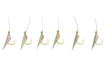 Image of Lazer Sharp Real Fish Skin Sabiki Rig w/Green Fixed Bead L1020-6