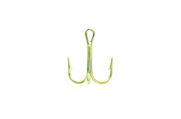 Image of Lazer Sharp Straight Point Hook,Round Bend,Regular Shank,3x Strong,Needlepoint,Chartreuse,G-Pack Hooks L934CGH-6