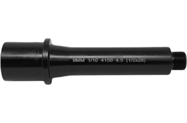 Image of Lead &amp; Steel AR-9 9mm Threaded AR Barrel, 4.5in, Straight, Blowback, 1-10 Twist, 1/2x28, Black, 121423