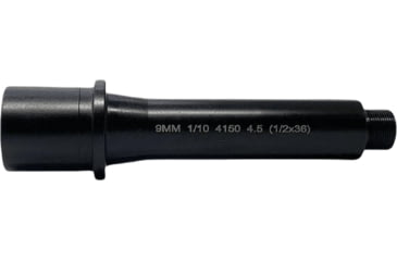 Image of Lead &amp; Steel AR-9 9mm Threaded AR Barrel, 4.5in, Straight, Blowback, 1-10 Twist, 1/2x36, Black, 121523