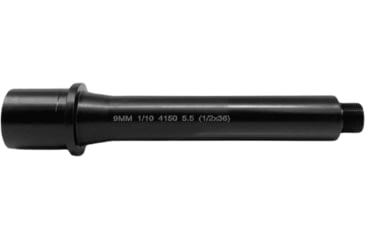 Image of Lead &amp; Steel AR-9 9mm Threaded AR Barrel, 5.5in, Straight, Blowback, 1-10 Twist, 1/2x36, Black, 132323