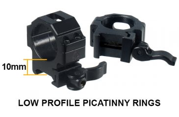 Image of Leapers 30mm 1-4.5x28 Circle Dot CQB Rifle Scope w/Glass IE Reticle and Lever Lock QD Rings SCP3-145IECDQ