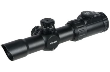Image of Leapers 30mm 1-4.5x28 Circle Dot CQB Rifle Scope w/Glass IE Reticle and Lever Lock QD Rings SCP3-145IECDQ