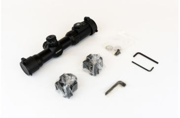 Image of Leapers 30mm 1-4.5x28 Circle Dot CQB Rifle Scope w/Glass IE Reticle and Lever Lock QD Rings SCP3-145IECDQ