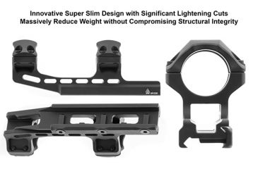 Image of Leapers ACCU-SYNC 1 inch High Profile 50mm / Offset Picatinny Rings AIR12250