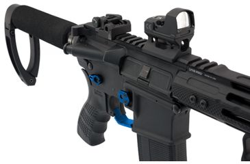 Image of Leapers Ambidextrous Extended Magazine Release for AR15, Matte Blue TLT-TKSMRB
