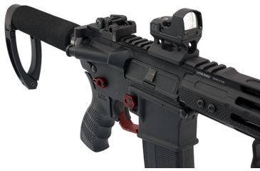 Image of Leapers Ambidextrous Extended Magazine Release for AR15, Matte Red TLT-TKSMRR