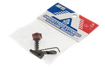 Image of Leapers Ambidextrous Extended Magazine Release for AR15, Matte Red TLT-TKSMRR