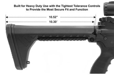 Image of Leapers AR15 Ops Ready S5 Fixed Stock Only, Black RBUS5BMS
