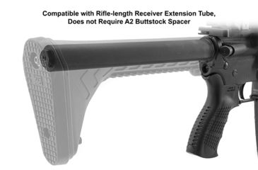 Image of Leapers AR15 Ops Ready S5 Fixed Stock Only, Black RBUS5BMS