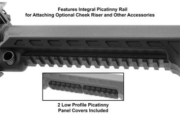 Image of Leapers AR15 Ops Ready S5 Fixed Stock Only, Black RBUS5BMS