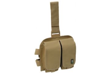 Image of Leapers Deluxe Adjustable Rifle Mag Pouch-Double Drop-Leg Mag Pouch-''Six'' Mags Max PVC-LP604T