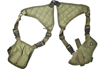 Image of Leapers Deluxe Universal Horizontal Shoulder Holster, OD Green PVC-H170G
