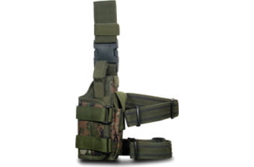 Image of Leapers Adjustable Law Enforcement Tactical Leg Holster for Pistol/Flashlight/Laser Accessories Woodland Digital