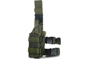 Image of Leapers Adjustable Law Enforcement Tactical Leg Holster for Pistol/Flashlight/Laser Accessories OD Green