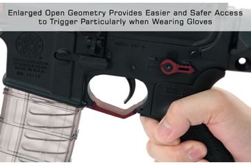 Image of Leapers Oversized Trigger Guard for AR15, Matte Red TLT-TKSTGR
