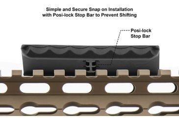 Image of Leapers Profile Picatinny Panel Covers, 2.7 inches Black, 6/Pack RB-HP27B