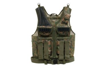 Image of Leapers UTG Sport Deluxe Multifunctional Tactical/Scenario Vest Woodland Digital