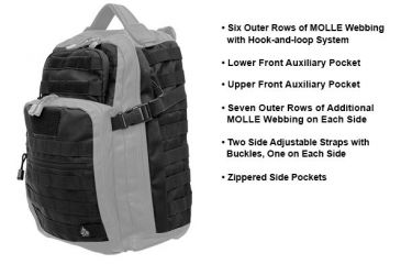 Image of Leapers UTG 1-Day Situational Preparedness Back Pack,Black PVC-P124B