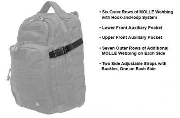 Image of Leapers UTG 1-Day Situational Preparedness Back Pack,Black PVC-P124B