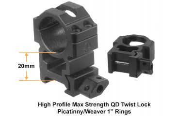 Image of Leapers UTG 1 in. 3-9X50 AO True Hunter IE Scope with Zero Locking-Reset WE, Rings and Sunshade, x000D SCP-U395AOIEW