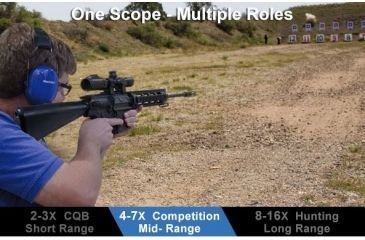 Image of Leapers UTG 2-16X44 30mm Multi-Range Rifle Scope, AO, 36-Colors, QD Rings, _x000D_ SCP3-216AOIEW