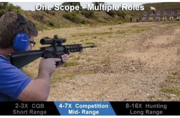 Image of Leapers UTG 2-16x44 30mm Multirange AO Rifle Scope, 36-color UMOA Reticle, SCP3-216UMOA