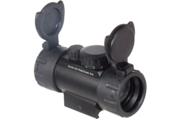 Image of Leapers UTG 3.8in ITA Red/Green Circle Dot Sight w/Integral QD Mount, 4MOA Reticle, Black, SCP-RG40CDQ