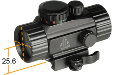 Image of Leapers UTG 3.8in ITA Red/Green Circle Dot Sight w/Integral QD Mount, 4MOA Reticle, Black, SCP-RG40CDQ