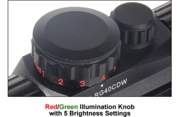 Image of Leapers UTG 3.8in ITA Red/Green Circle Dot Sight w/Integral QD Mount, 4MOA Reticle, Black, SCP-RG40CDQ