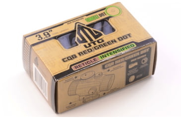 Image of Leapers UTG 3.8in ITA Red/Green Circle Dot Sight w/Integral QD Mount, 4MOA Reticle, Black, SCP-RG40CDQ