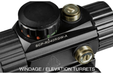 Image of Leapers UTG 3.8in ITA Red/Green CQB Dot Sight with Integral Mount, Black, SCP-RD40RGW-A